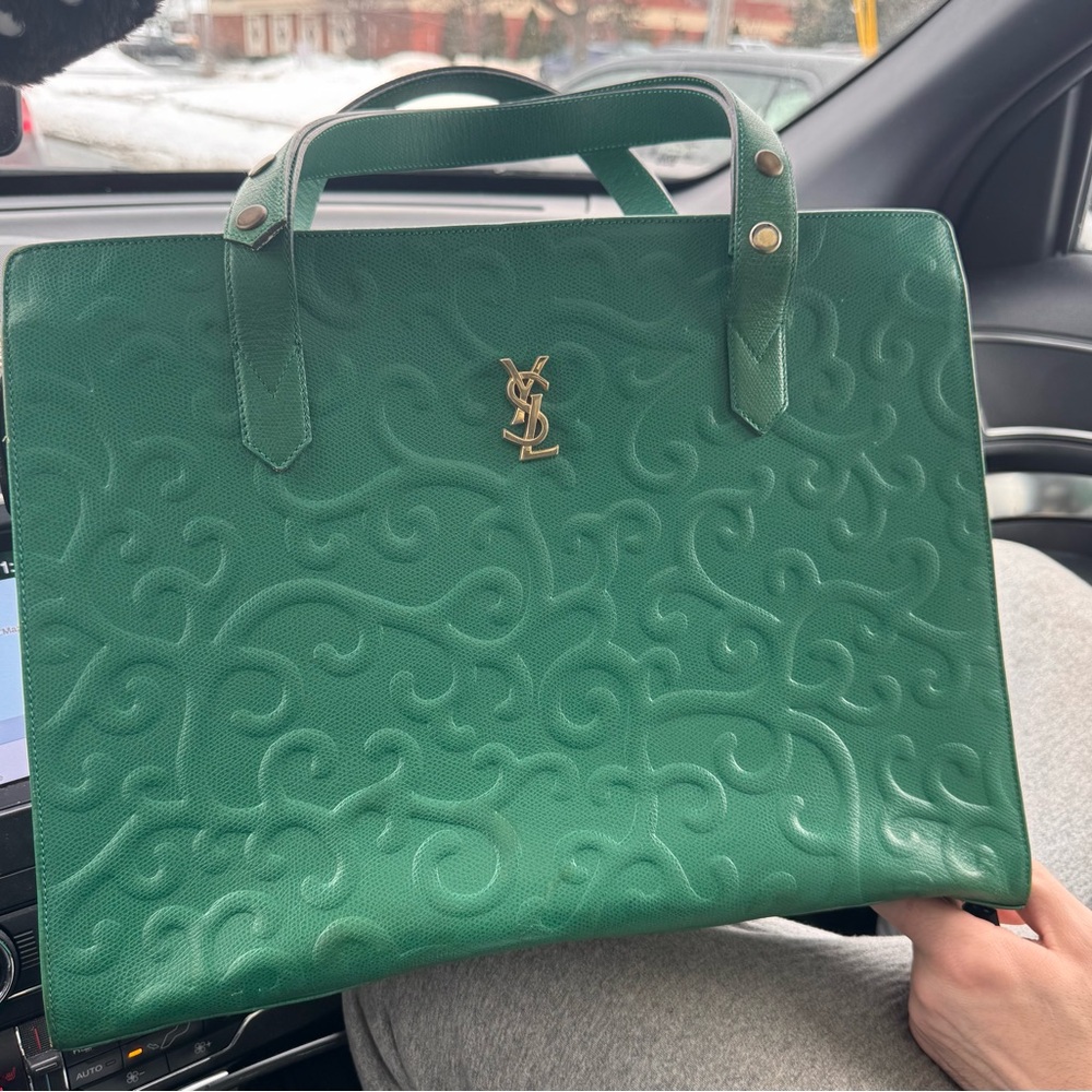 Yves Saint Laurent Green Handbag